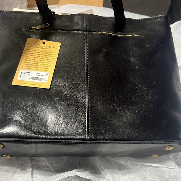 LAST ONE NWT Patricia Nash Genuine Leather Colorblock Tote NWT - Picture 6 of 8